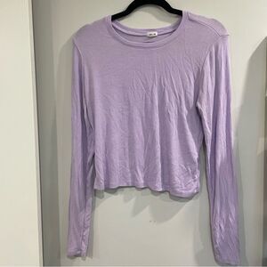 3/$25 ✺ Garage Large Purple Lilac Lavender Long Sleeve Ribbed Top